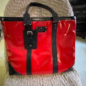 Kate Spade PROJECT Red and Black Tote Bag  (DAMAGED Flakey And Sticky)